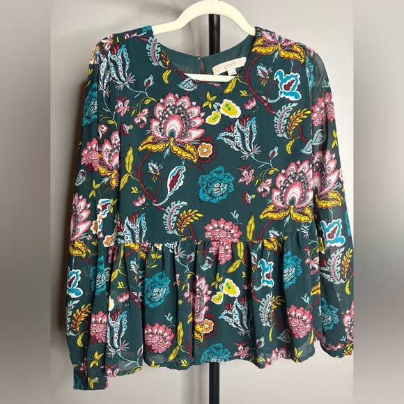 The Loft Floral Long Sleeve Flowy Top - Picture 3 of 5